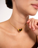 Short Bean Necklace in Gold