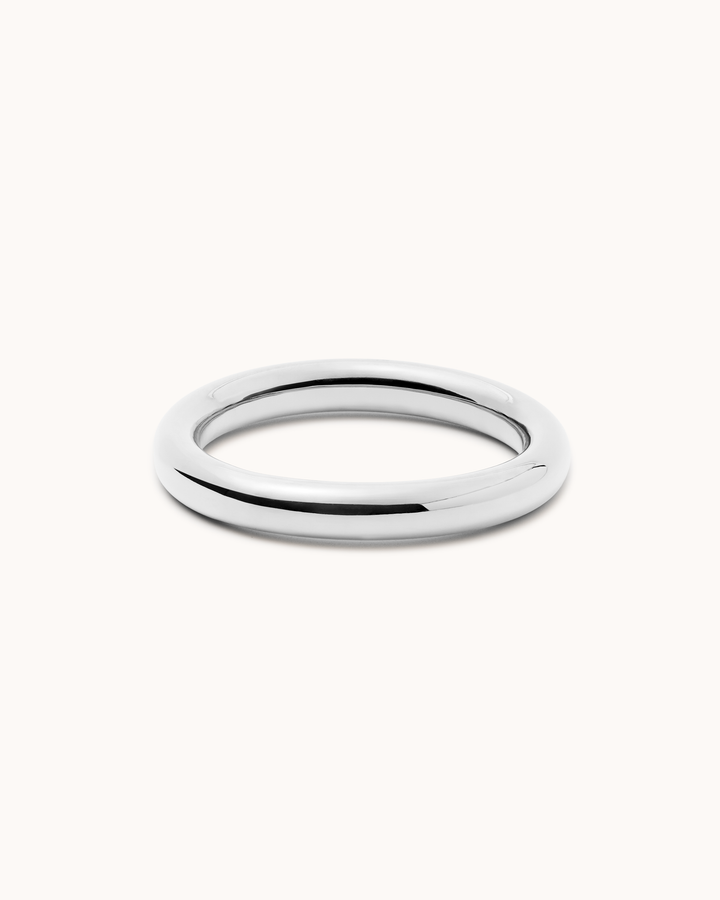 Chunky Bangle in Silver