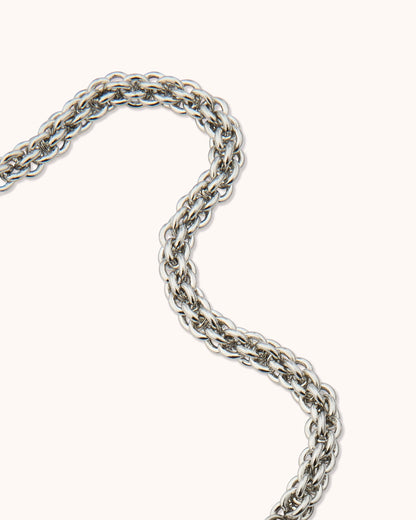 Waterproof Thick Link Chain Bracelet in Silver