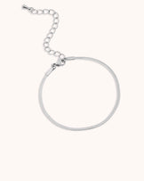 Waterproof Thin Snake Chain Bracelet in Silver