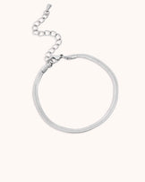 Waterproof Medium Snake Chain Bracelet in Silver