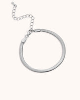 Waterproof Thick Snake Chain Bracelet in Silver