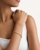 Waterproof Thick Snake Chain Bracelet in Gold