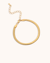 Waterproof Thick Snake Chain Bracelet in Gold