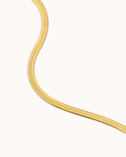 Waterproof Medium Snake Chain Bracelet in Gold