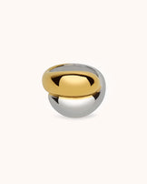 Waterproof Mixed Metal Double Layered Ring
