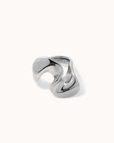 Waterproof Wave Statement Ring in Silver