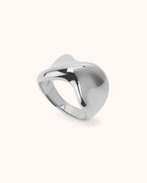Waterproof Chunky Twisted Ring in Silver
