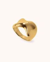 Waterproof Chunky Twist Ring in Gold