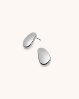Waterproof Mini Pebble Studs in Silver