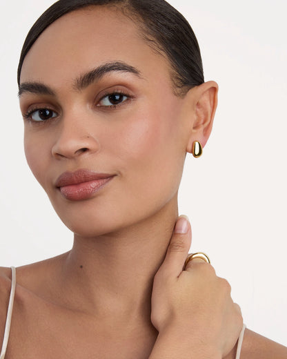 Waterproof Mini Pebble Studs in Gold