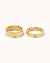 Waterproof Double Stack Ring in Gold