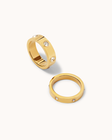 Waterproof Double Stack Ring in Gold