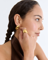 Waterproof Organic Square Ring in Gold