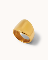 Waterproof Organic Square Ring in Gold