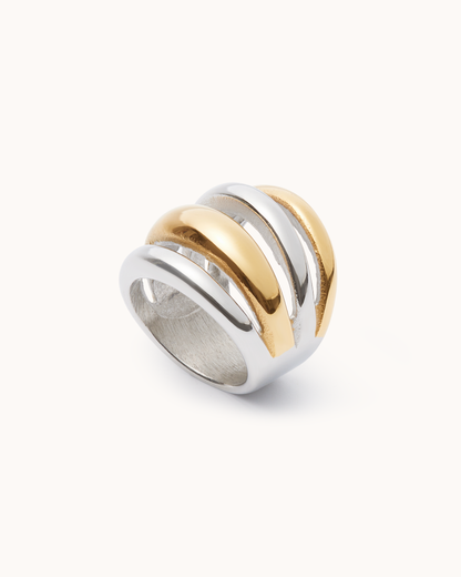 Mixed Metal Statement Ring