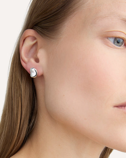 Pebble Studs in Silver