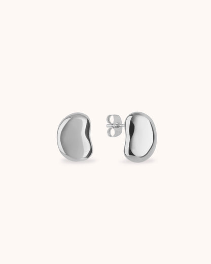 Pebble Studs in Silver