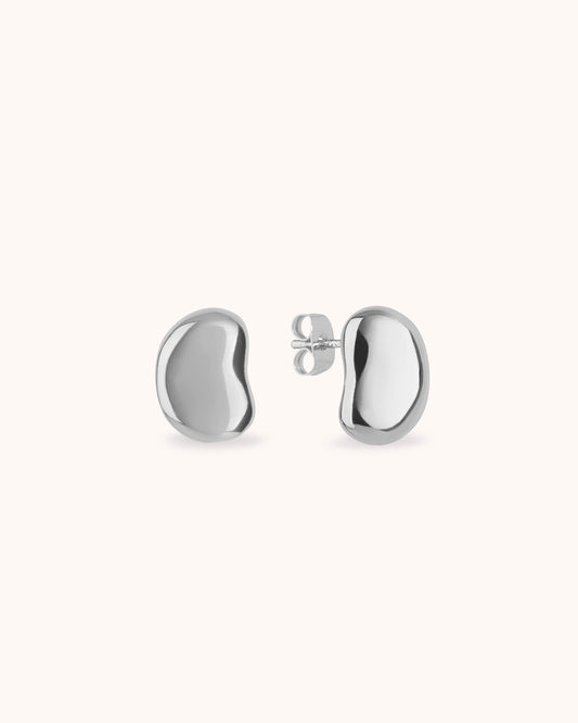 Pebble Studs in Silver
