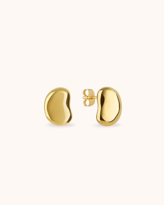 Pebble Studs in Gold