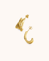 Illusion Hoop Earrings in Gold