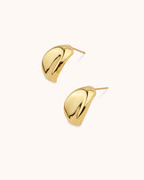 Oval Chunky Stud Earrings in Gold