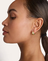 Chubby Double C-Hoop Earrings in Gold