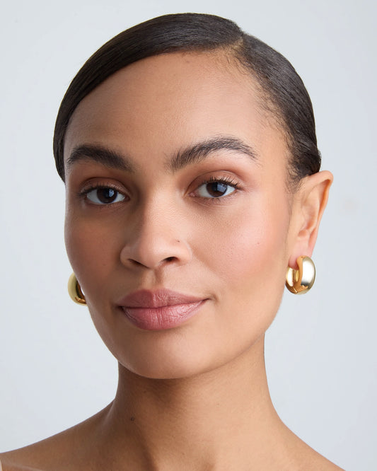 Smooth Chunky Hoops in Gold