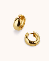 Smooth Chunky Hoops in Gold