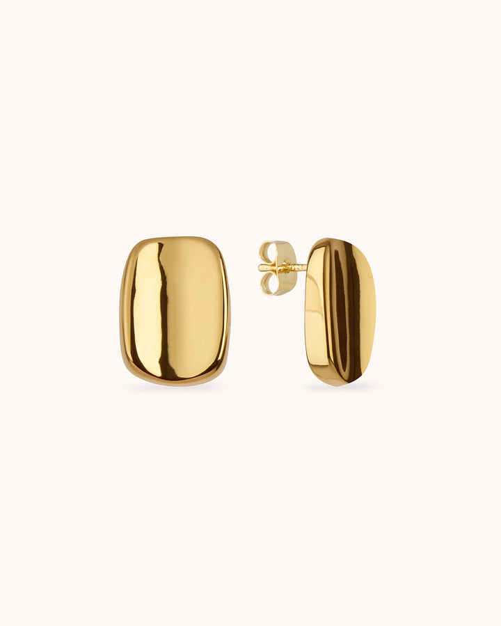 Rectangular Studs in Gold