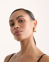 Teardrop Stud Earrings in Gold