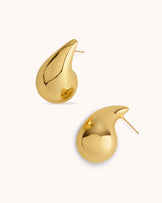 Teardrop Stud Earrings in Gold