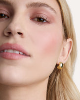 Clean Chubby Hoop Studs in Gold