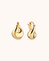 Chunky Twisted Hoops in Gold