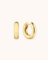 Medium Chunky Hoop Earrings in Gold