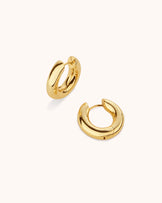 Medium Chunky Hoop Earrings in Gold