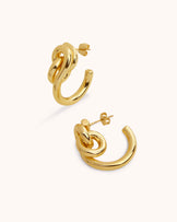 Knot Stud Earrings in Gold