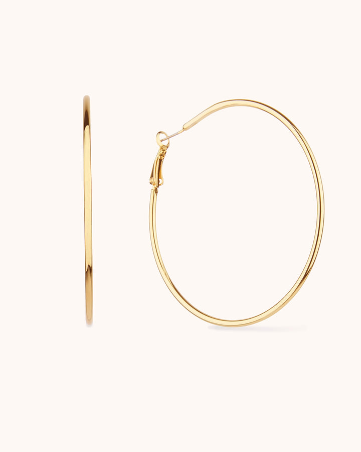 Large Hoops in Gold