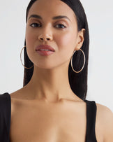 Large Hoop Earrings in Silver