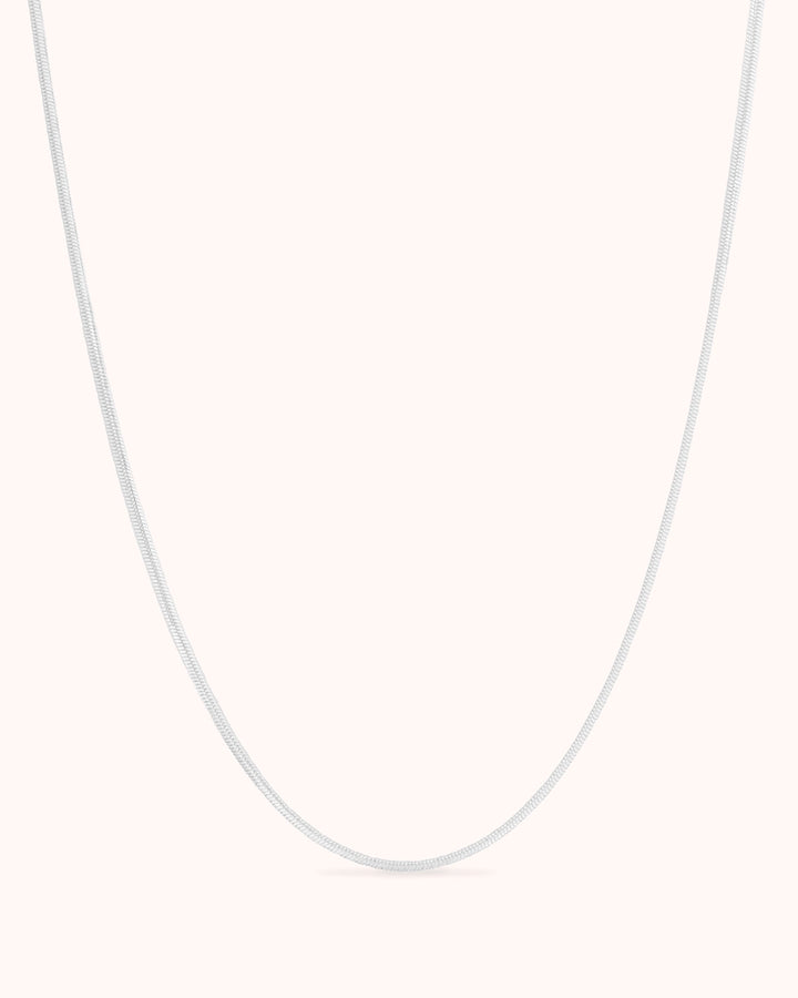 Snake Chain Necklace in Silver