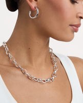 Oval Link Necklace in Silver