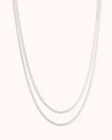 Double Snake Chain Necklace in Gold