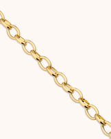 Oval Link Necklace in Gold