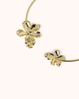 Floral Choker Necklace in Gold