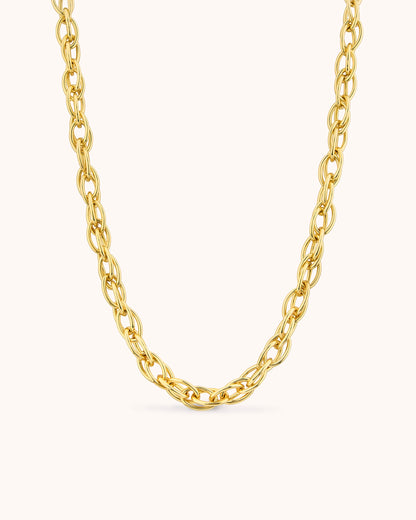 Chunky Link Necklace in Gold
