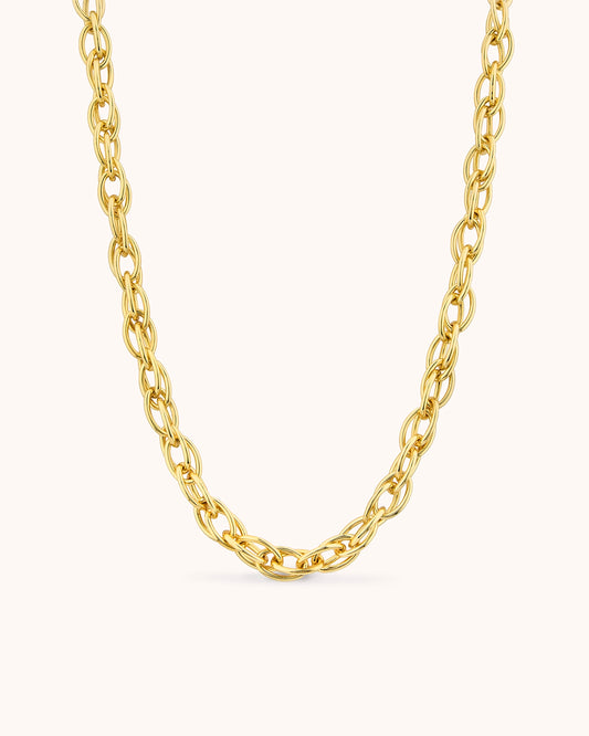 Chunky Link Necklace in Gold