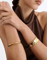Thick Cuff Bracelet in Gold
