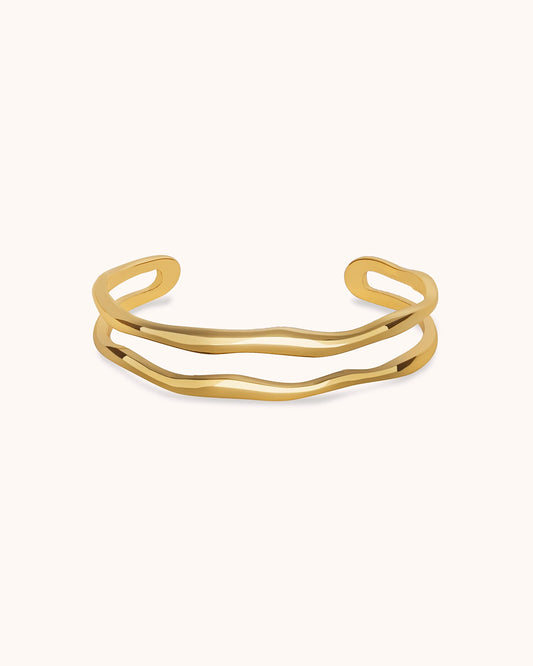 Double Row Cuff in Gold