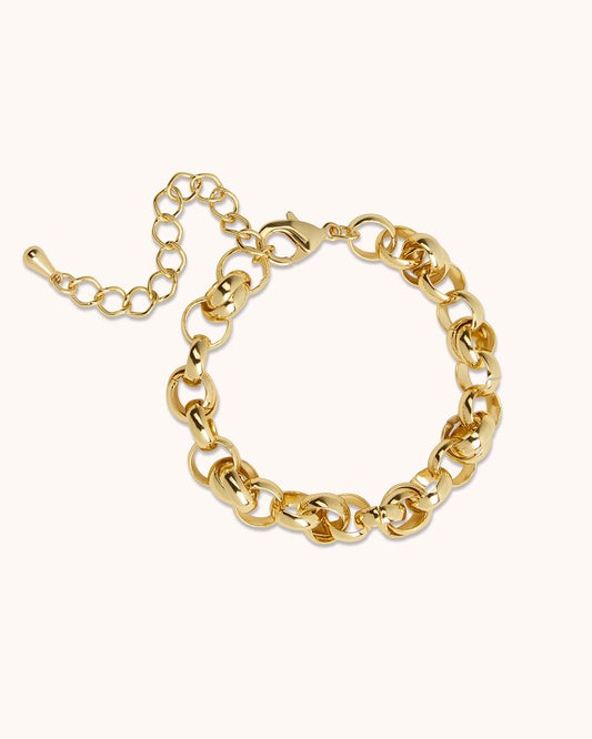 Chunky O-Link Bracelet in Gold