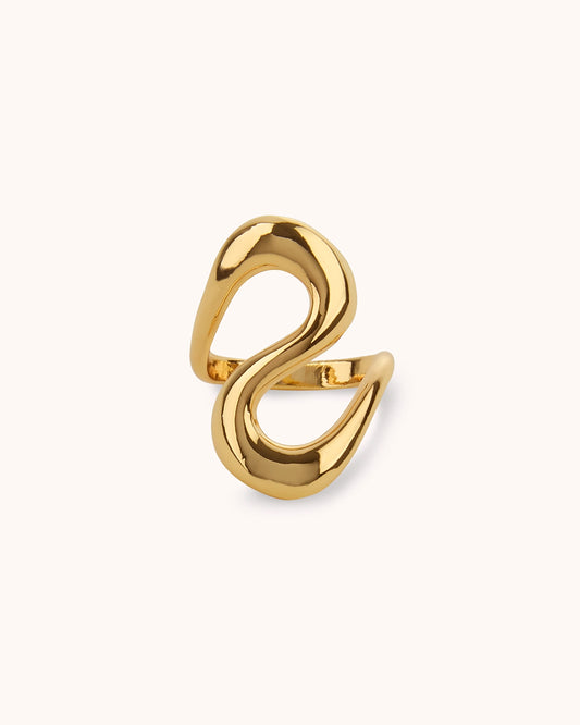 Oval Wrap Ring in Gold